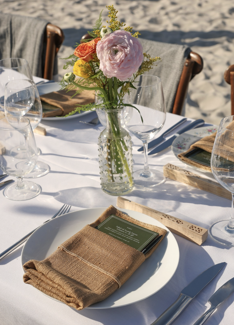 CMO Dinner beach setting